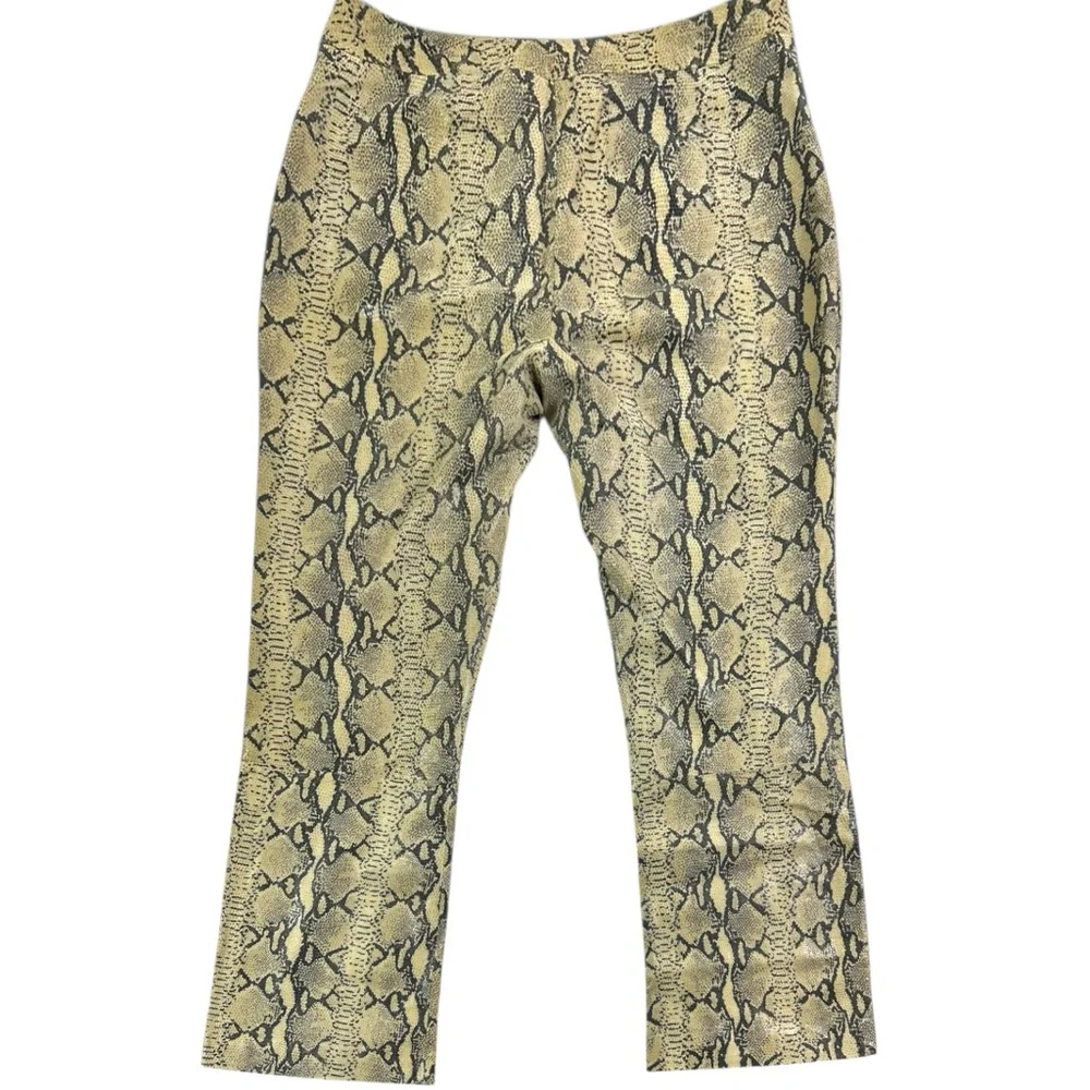 Wilsons Leather Vintage Pelle Studio Snake Print Pants Size 12